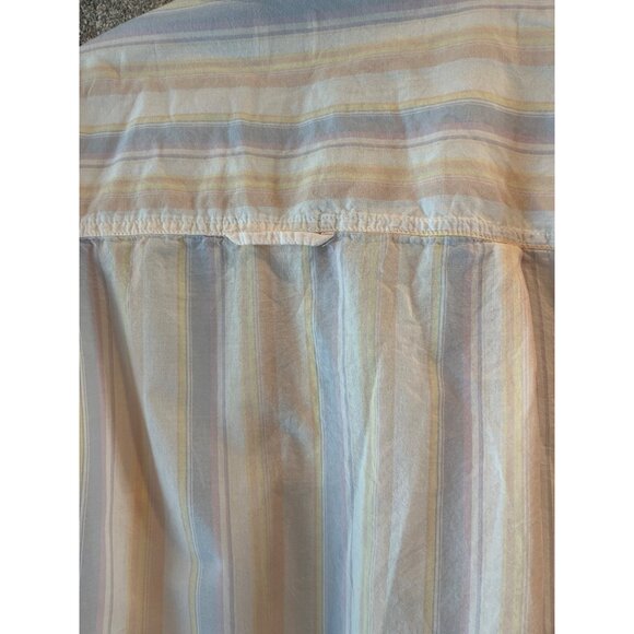 BDG Urban Outfitters Striped Pastel Button-Up Cropped Shirt L - Picture 10 of 11